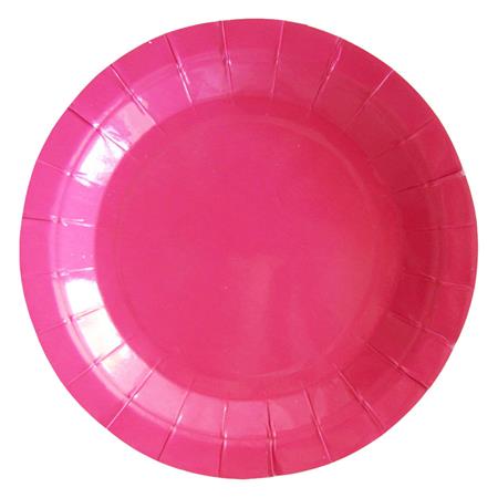Plato redondo gde. liso fucsia 8u